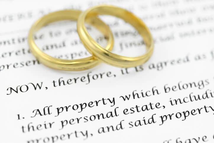 A prenuptial agreement can provide clarity around finances and property for couples